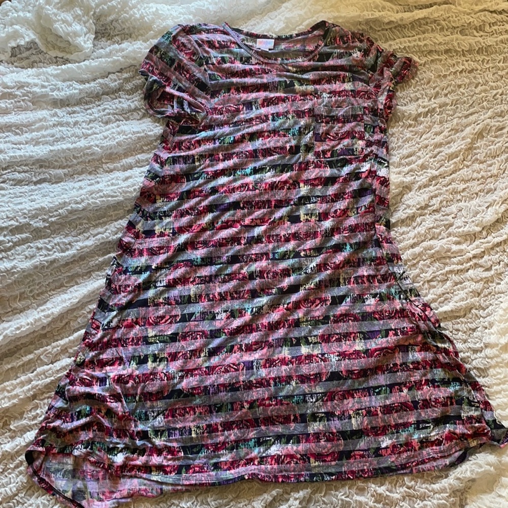Like new ghost stripe rose Carly dress